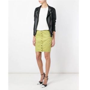 RARE JUNIOR Gaultier Green Corset Buttoned Lace Skirt High Waist